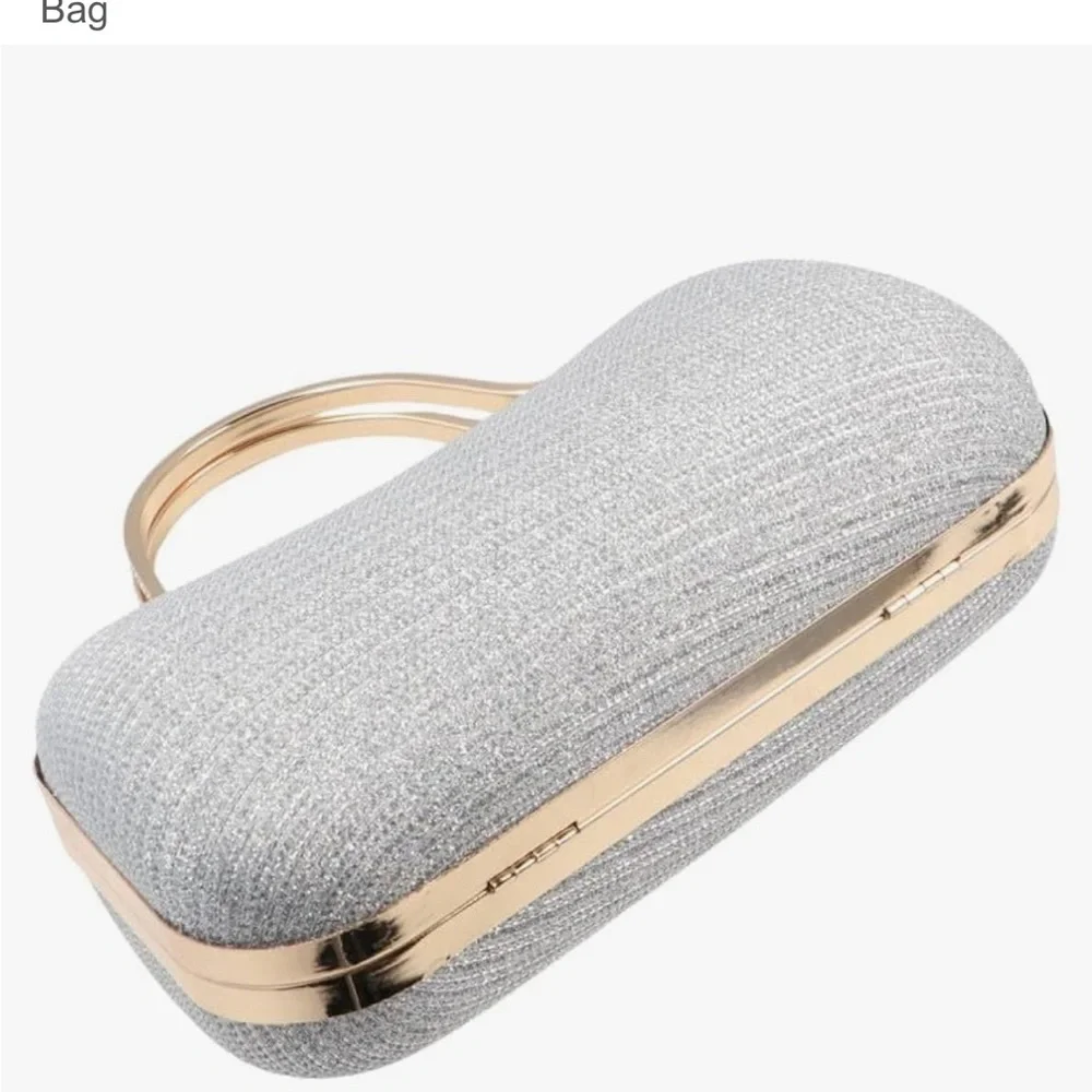 NEW rhinestone evening bag with removable chain strap - Picture 6 of 11